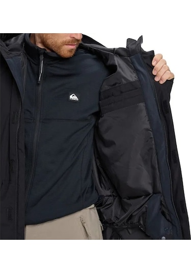 Quiksilver Quıksılver Mıssıon Solıd Jk Erkek Anthracite - Solid Snowboard Ceketi Eqytj03523-11793 Siyah
