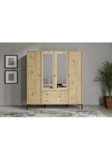 Focus Xl Wood Aynalı Dolap %100mdf