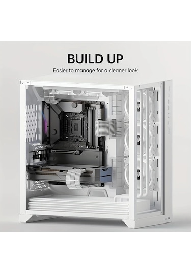 Xuweiwei Psu Uzatma Kablosu Kiti Siyah Atx 24pin Pcıe 8pin Eps Cpu 8pin Mod Kollu Güç Kaynağı Kablosu