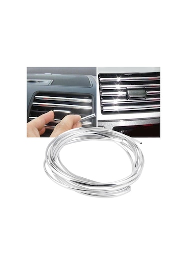 U Tip Geçmeli Şerit Piano Black Siyah İnce 3 Metre