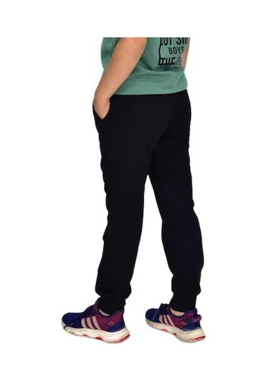 Çocuk Eşofman Altı Paça Manşetli Kız Erkek Bgl-st04726 Siyah