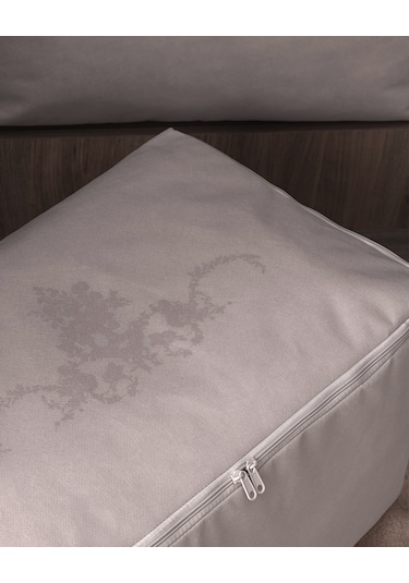 Madame Coco Çiçek Desen Baskılı 2'li Hurç - Gri 8684427147726 Gri