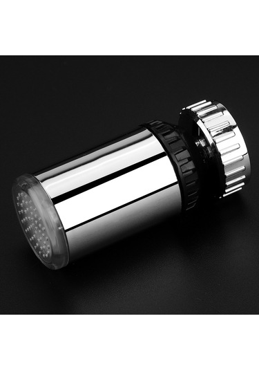 Yaozixa Led Su Sicaklığı Algılayıcı Van Dokunuşsuz 3 Renkli Işıklı 360 Derece Dönen Ev Mutfak Banyo Aksesuarı