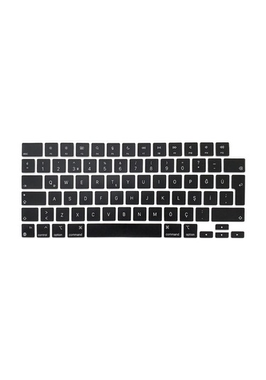 Arabulalaca MacBook Uyumlu Air 15 A2941 Türkçe Klavye Koruyucu Siyah