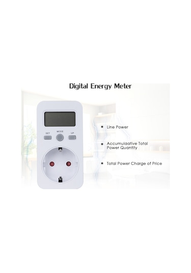 Symbee Akıllı Enerji Takvimi, Elektrik Tüketim Ve Maliyet Ölçer, 4 Görüntü Modu, Lcd Ekran, Ab Fiti 230v , Pmb03