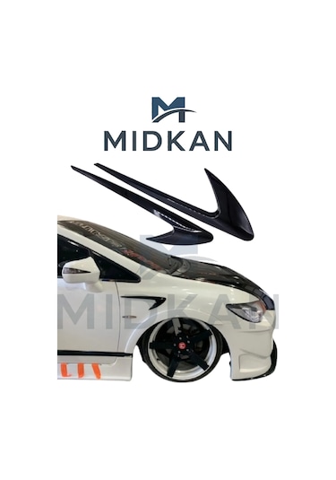 Universal Çamurluk Venti 31x9 Cm Parlak Siyah Sportif Dış Aksesuar Sağ-sol Takım