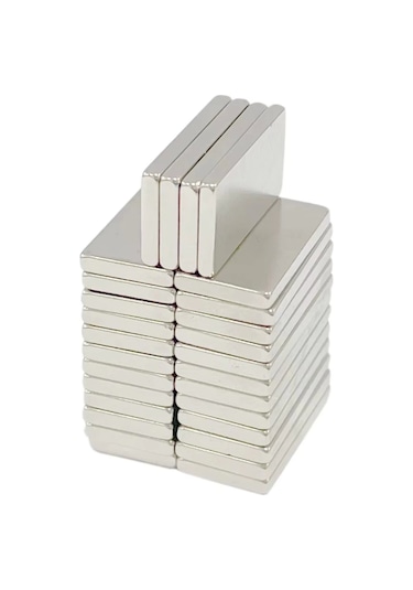 20 10 2 Mm N35 Neodyum Mıknatıs - Köşeli, Nikel Kaplama 50 Li Set