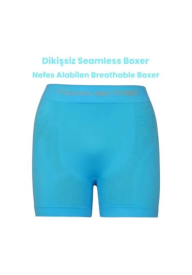 Uniquetrenders Erkek Dikişsiz/seamless Nefes Alabilen Boxer Mavi