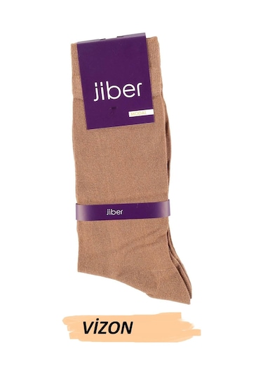 Jiber Erkek Modal Likralı Uzun Çorap 5100 - 6 Adet Vizon