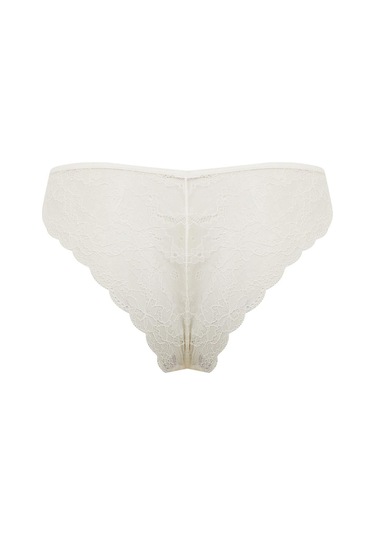 DeFacto Dantel Brazilian Külot-Fall in Love T3197AZ25SPWT46 Beyaz