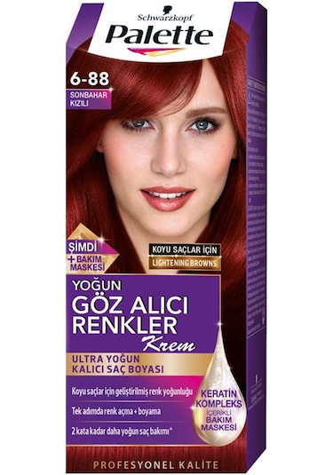 Palette Natural Göz Alıcı Renkler Saç Boyası 6 - 88 Yoğun Kızıl