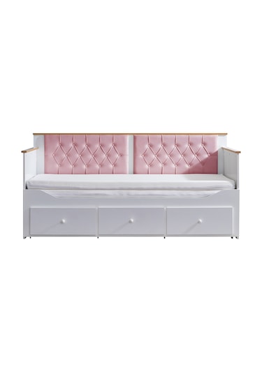 Alaçatı Divan Çekmeceli Açılır Çift Kişilik Karyola+ Soft Yatak