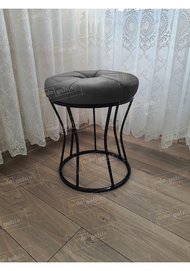 Kum Saati Dilimli Makyaj Pufu Kara İnci gri