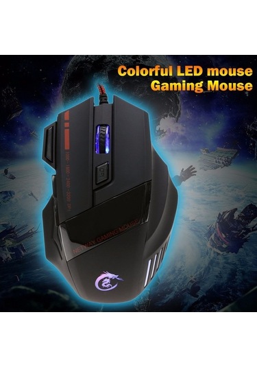 Prestigegoods 5500 Dpı Hxsj A907 Oyun Faresi - 7 Düğmeli, Ergonomik, Usb Kablo A907