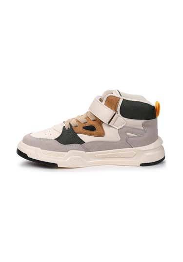 Kiko Kids Hayka-3 Cırtlı Erkek Çocuk Spor Ayakkabı Krem - Haki Krem - Haki