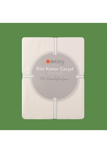 Evidea Soft Basic Tek Kişilik Düz Kenar Çarşaf - Ekru - 160x240 Cm Ekru