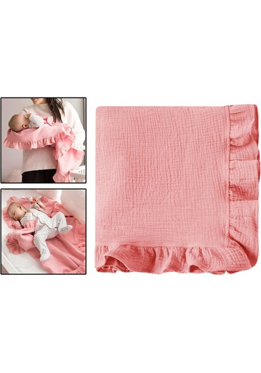 Dolıty Kundaklama Battaniyeleri Bebek Fotoğraf Props Için Pembe Pembe