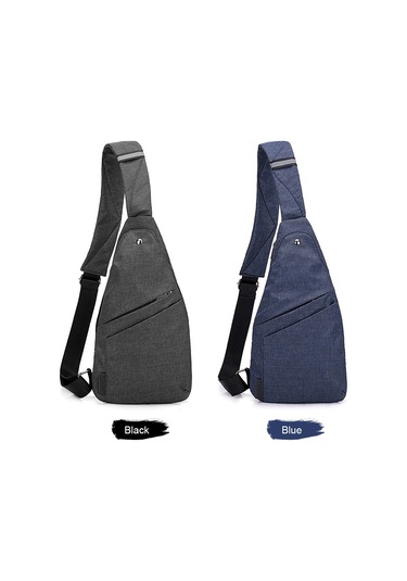 Dianziye Erkekler İçin Polyester Anti-kaçırma Göğüs Çantası - Spor, İş Ve Çağrı Kullanıma Uygun Mavi Renk