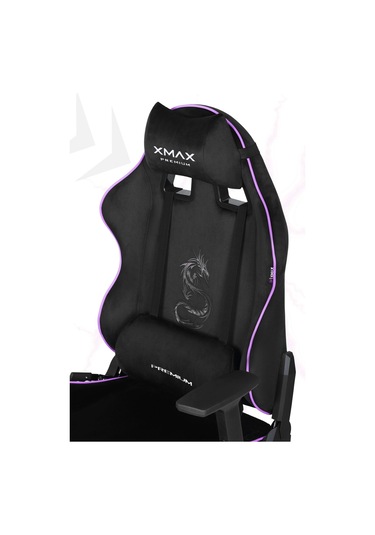 Rio Balerion Terletmez Kadife Kumaş Siyah Gaming Oyuncu Koltuğu - 16 Siyah