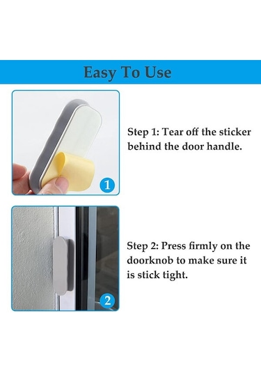 2'li Gri Balkon Kapı Kolu Seti, Kapı Kolları, Yapışkanlı Kapı Kolları, Dolap Kolları, Balkon Kapısı, Plastik Dış Yüzey, Cam Mobilya Kolu