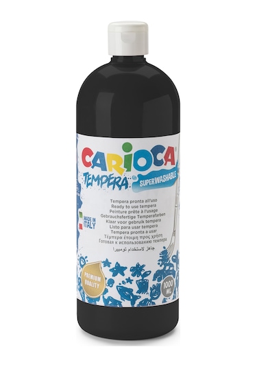 Carioca Tempera Boya - Siyah (süper Yıkanabilir) 1000ml - 1350gr Siyah