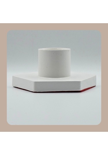 Lumen Dekoratif Mumluk & Şamdan El Yapımı Obje Minimalist Tasarım Beyaz