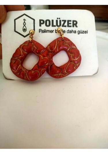 Kırmızı Küpe Plzr151 Kırmızı