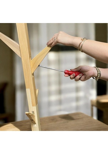 Askılık Ahşap 8 Askılı 183 Cm Sök Tak Kolay Montajlı Askılık Tornavida Diğer