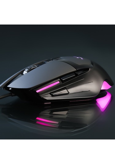 Rush Poison RM82 10000DPI 7D RGB Makro Oyuncu Gaming Mouse
