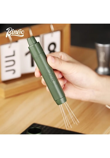 Dashanshop Bıncoo Beyaz Manyetik Paslanmaz Çelik Kahve Tozu İğnesi - Espresso Karıştırma Ve Düzleştirme Aleti Beyaz