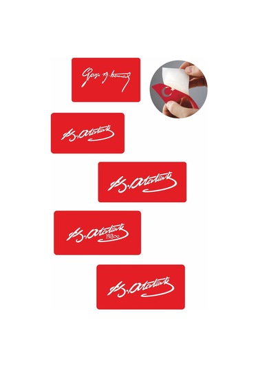 Enhavalı Atatürk Geçici Dövme Kına Şablonu 5'li