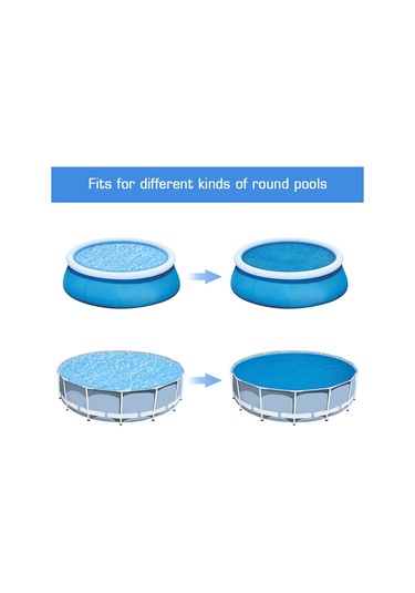 Geeksen 300cm Çaplı Dairesel Havuz Isıtıcı Örtü - Pe Kabarcık Filmi İle Isı Saklama Diğer