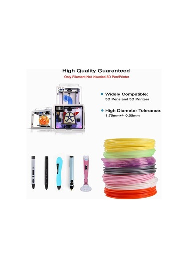 Pla Plastik 3d Kalem 3d Yazıcı Filament Baskı Malzemeleri Aksesuarları 3D Boyama Araçları 5M x 20 Renk 100 M