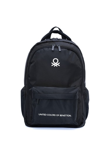 United Colors Of Benetton Unisex Çocuk/yetişkin Okul Günlük Ve Seyahat Sırt Çantası - Siyah - 20965 Çok Renkli