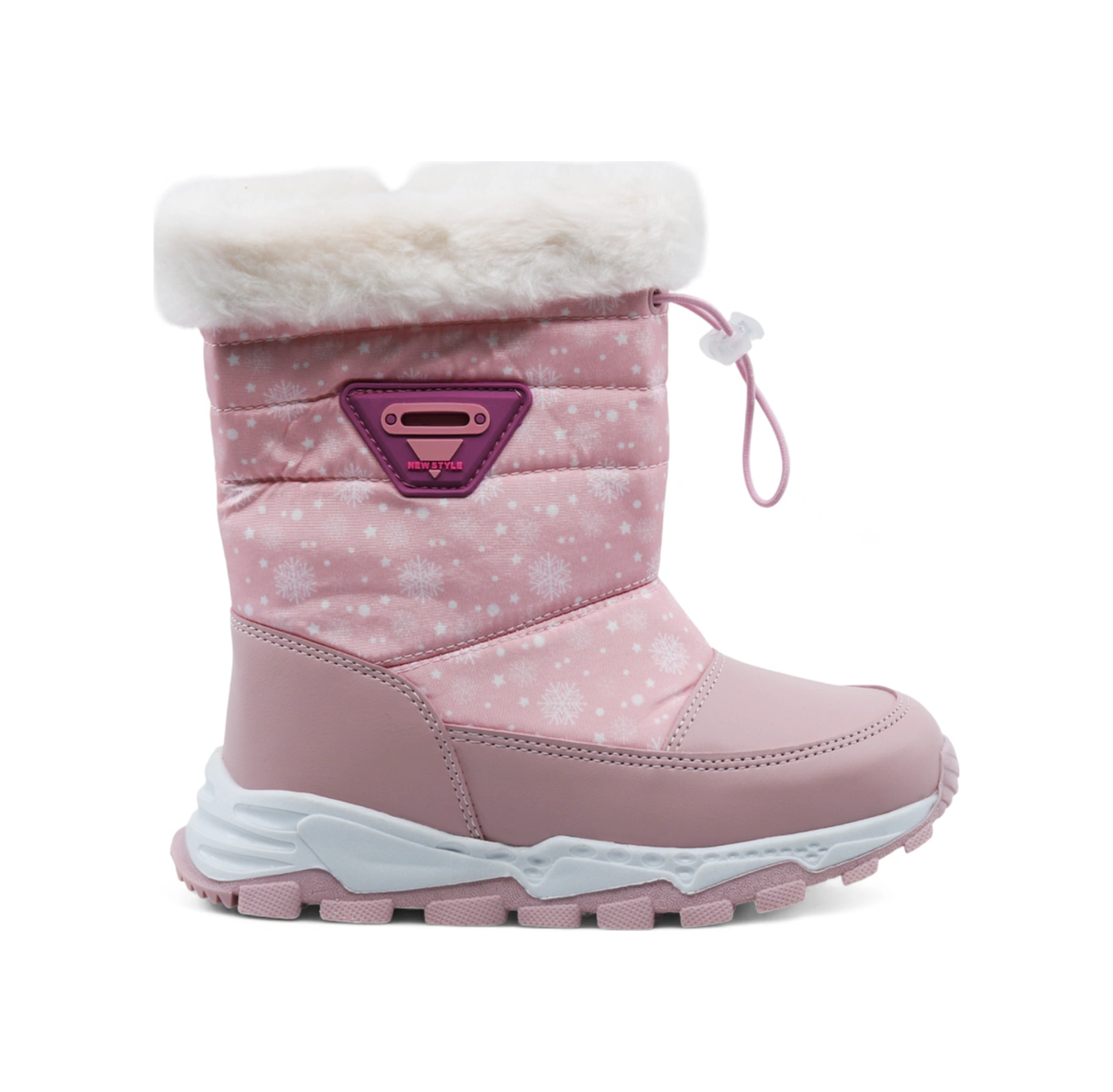 Khayt Leni Sıcak Astar Su Ve Soğuk Dayanıklı Ortopedik Kaymaz Taban Çocuk Bot Pudra