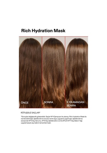 Olaplex Rich Hydration Mask - Orta, Kalın Telli Ve Kuru Saçlar İçin Yoğun Nemlendirici Maske