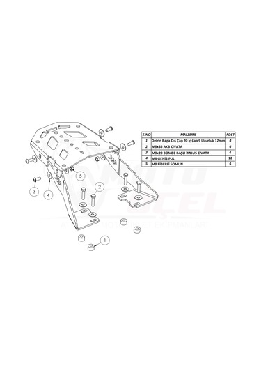 Hero Dash Topcase Çanta Demiri