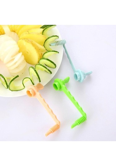 Novahub Havuç Spiral Dilimleyici Mutfak Kesme Modelleri Patates Kesici Pişirme Aksesuarları Ev Aletleri Arı Mavi Mavi