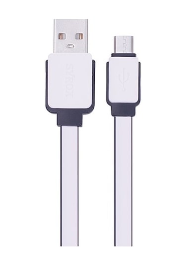 Syrox C63 Micro Usb Şarj Ve Usb Data Kablosu Yassı 2.0A 1.2Mt Bey (348728970)
