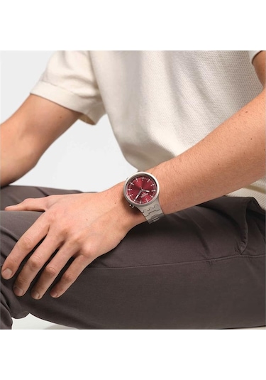 Swatch Sb07s104g Big Bold Irony Scarlet Shimmer Erkek Kol Saati