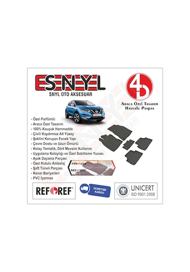Nissan Qashqai 2014+ Refref 4D Paspas Ve Visia 3D Bagaj Havuzu