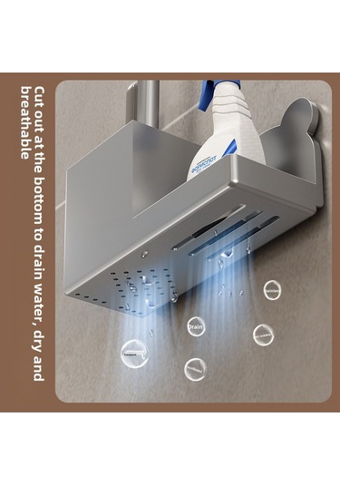 Yunboo Duvar Montajlı Tuvalet Fırçası Tutucu - Delme Yok Kurulum, Plastik Malzeme, Banyo Köşelerini Tam Temizler, Beyaz + Ürün Konumu, 1 Adet Diğer