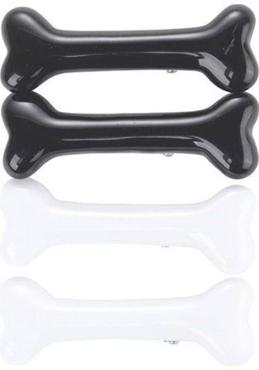 M-pets Glam Kemikli Kedi Ve Köpekler İçin Aksesuar Toka Siyah Ve Beyaz Siyah