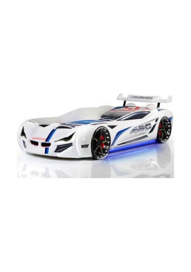 Setaymobilya Arabalı Yatak - Mercedes- Beyaz Full + Full Ledli