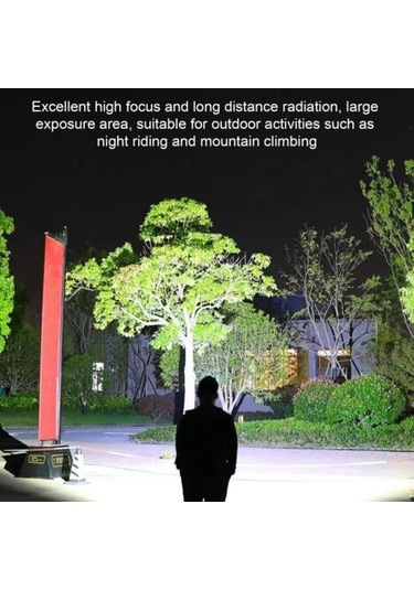 Novahub Genel Kullanım Gümüş Renk Akıllı Led El Feneri Uzun Iş Mesafesi Şarj Edilebilir Dayanıklı Ip65 Gümüş