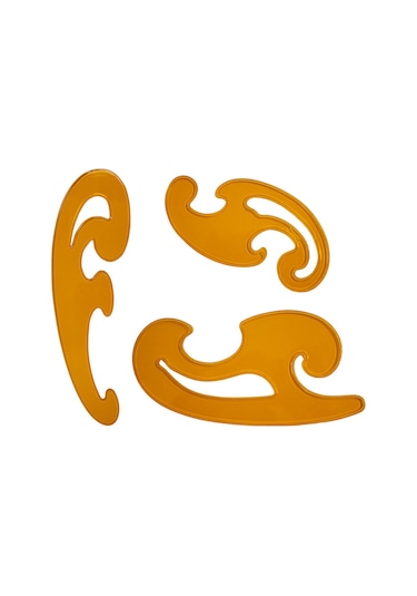 Terzi Modelist Tekstil Stilist Mdf-plastik Cetvel Riga 11 Parça