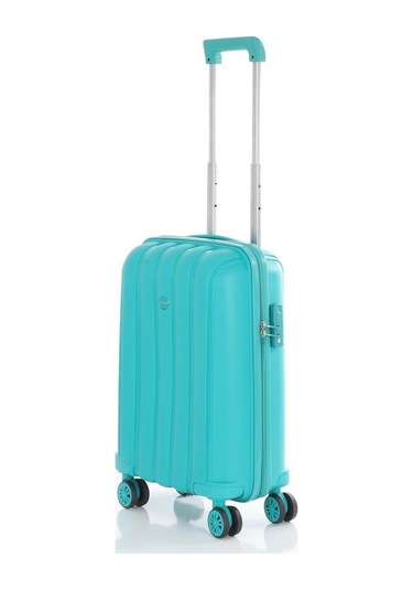 Mçs Bavul Büyük Ve Kabin 2li Set Kırılmaz Silikon Valiz V305 Camgöbeği Cam Göbeği