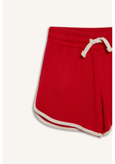 Defacto Kız Çocuk Beli Lastikli Basic Düz Şort B5164a825hsrd256 Kırmızı