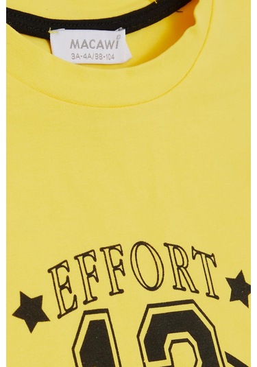 Breeze Kız Çocuk Taytlı Takım Rakam Baskılı 3-7 Yaş, Sarı-sarı Sarı