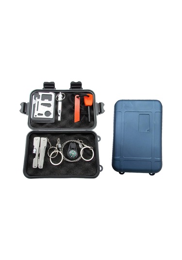 Jeehugo Outdoor İlk Yardım Seti, Dağcılık Ve Seyahat İçin Taşınabilir Kurtarma Malzemeleri, Araç İçin Acil Durum Gereçleri Siyah